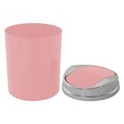 Lixeira 5 Litros Basculante Prata Cromada Wp Connect - Rosa C