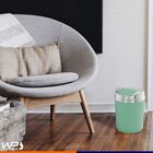 Lixeira 5 Litros Basculante Prata Cromada Wp Connect - Verde