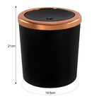 Lixeira 5 Litros Basculante Redonda Cobre Rosé Gold Luxo - Pr