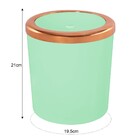 Lixeira 5 Litros Basculante Redonda Cobre Rosé Gold Luxo - Ve