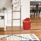 Lixeira 5 Litros Basculante Redonda Cobre Rosé Gold Luxo - Ve