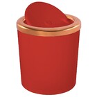 Lixeira 5 Litros Basculante Redonda Cobre Rosé Gold Luxo - Ve