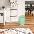 Lixeira 5 Litros Basculante Redonda Cromada Cozinha E Banheir