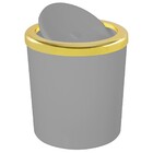 Lixeira 5 Litros Basculante Redonda Dourada Luxo Cozinha - Ci