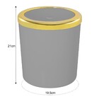 Lixeira 5 Litros Basculante Redonda Dourada Luxo Cozinha - Ci