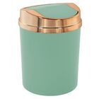 Lixeira 5 Litros Basculante Rosa E Verde Tampa Cobre - Verde
