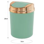 Lixeira 5 Litros Basculante Rosa E Verde Tampa Cobre - Verde