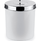 Lixeira 5 Litros Branca Tampa De Aço Inox Forma Inox