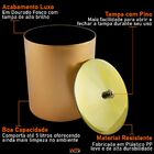Lixeira 5 Litros Com Tampa De Pegar Cobre Ou Dourado - Dourado