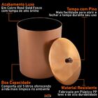 Lixeira 5 Litros Com Tampa De Pegar Cobre Ou Dourado - Rosé G