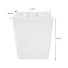 Lixeira 5 Litros Quadrada Tampa De Pegar - Wp Connect - Branco