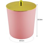 Lixeira 5 Litros Tampa De Pegar Dourada Banheiro Cozinha - Ro