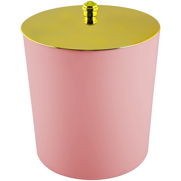 Lixeira 5 Litros Tampa De Pegar Dourada Banheiro Cozinha - Ro