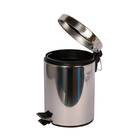 Lixeira 5L Aço Inox Pedal Cinza e Preto Essential Casablanca