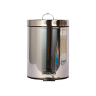 Lixeira 5L Aço Inox Pedal Cinza e Preto Essential Casablanca