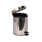 Lixeira 5L Aço Inox Pedal Cinza e Preto Essential Casablanca