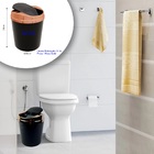 Lixeira 5l Com Tampa Basculante Rosè Gold Casa Rotaplast Preto