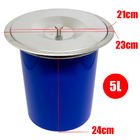 Lixeira 5l De Embutir Em Aco Inox Escovado E Plastico