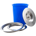 Lixeira 5l De Embutir Em Aco Inox Escovado E Plastico