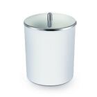 Lixeira 5l De Plástico Com Tampa Inox - Branca - Arthi