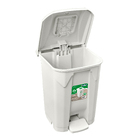 Lixeira 60L Plástico Pedal Branco Eco Arqplast