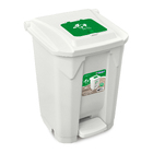 Lixeira 60L Plástico Pedal Branco Eco Arqplast