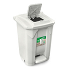 Lixeira 60L Plástico Pedal Branco Eco Arqplast