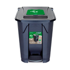 Lixeira 60L Plástico Pedal Preto Eco Arqplast