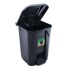Lixeira 60L Plástico Pedal Preto Eco Arqplast