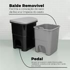 Lixeira 6 Litros Cinza Com Pedal Plástico Sanremo