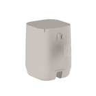 Lixeira 6L Plástico e Aço Manual Eleve Bege OU