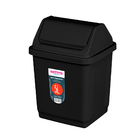 Lixeira 6L Plástico Preto Basculante Sanremo