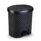 Lixeira 6l Rattan Preto Nitron