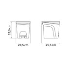 Lixeira 7L com Pedal Cinza Compact Tramontina