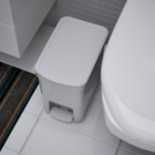 Lixeira 7L Plástico Pedal Branco Nitron