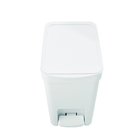 Lixeira 7L Plástico Pedal Branco Nitron