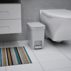 Lixeira 7L Plástico Pedal Branco Nitron