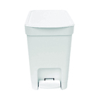 Lixeira 7L Plástico Pedal Branco Nitron