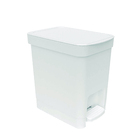Lixeira 7L Plástico Pedal Branco Nitron