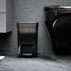 Lixeira 7L Plástico Pedal Preto Nitron