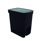Lixeira 7L Plástico Pedal Preto Nitron