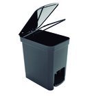 Lixeira 7L Plástico Pedal Preto Nitron