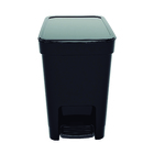 Lixeira 7L Plástico Pedal Preto Nitron