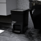 Lixeira 7L Plástico Pedal Preto Nitron