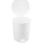 Lixeira 7L Plástico Pedal Branco Nitron