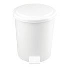 Lixeira 7L Plástico Pedal Branco Nitron