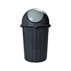 Lixeira 80L Plástico Basculante Preto Arqplast