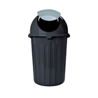 Lixeira 80L Plástico Basculante Preto Arqplast