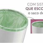 Lixeira 8 Litros Branca Com Tampa Dourado -  Future - Branc