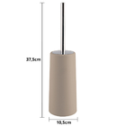 Lixeira 8l Com Tampa Click Retangular + Escova Sanitária  Com